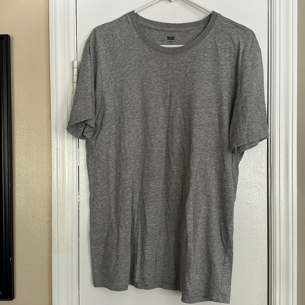 Uniqlo Men's Short Sleeve Crew Neck T-Shirt - Gray